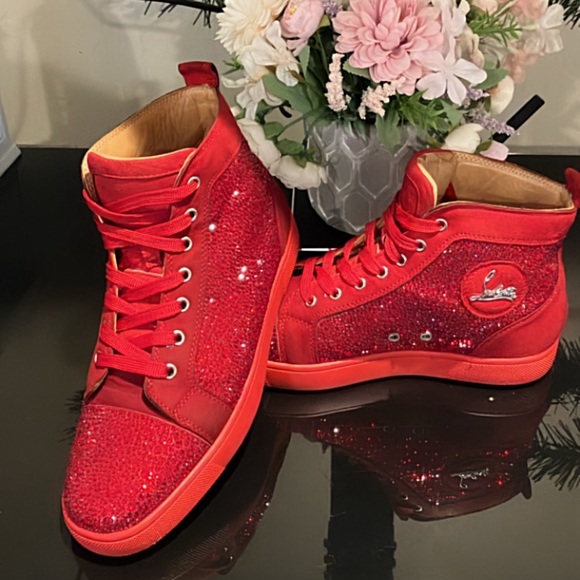 Christian Louboutin high top red bottom sneakers - Picture 4 of 9